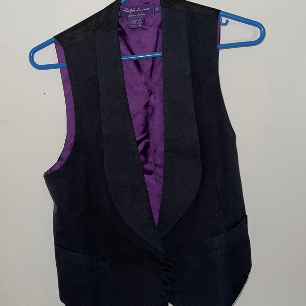 Ralph Lauren purple label button down suit vest